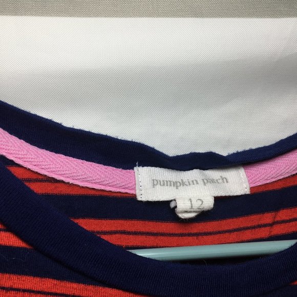Pumpkin Patch Red Blue striped Dress size 12 - Picture 4 of 4